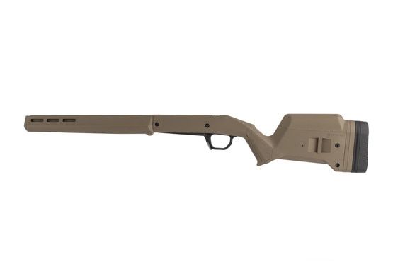 Magpul fde Hunter short action Ruger American stock features a wide foreend that accepts your favorite M-LOK accessories